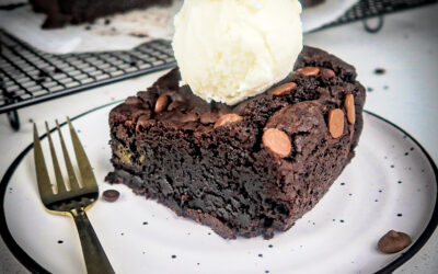 Triple chocolate brownie